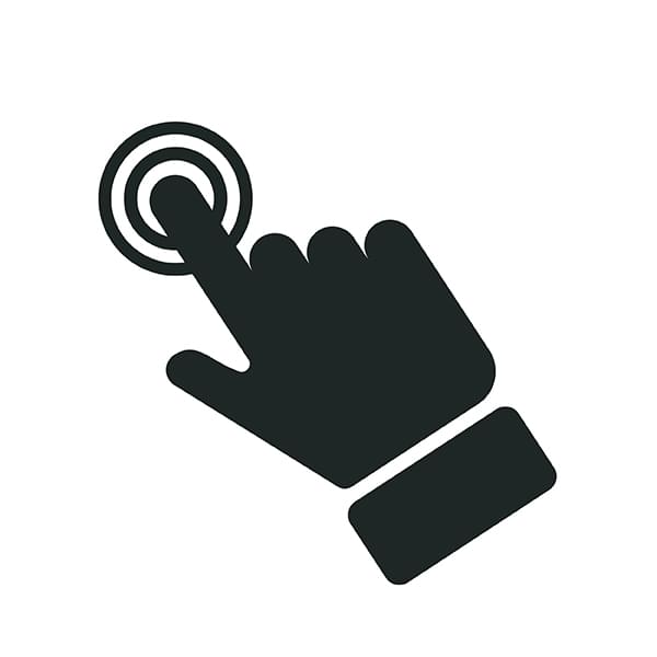 icon of finger pressing button